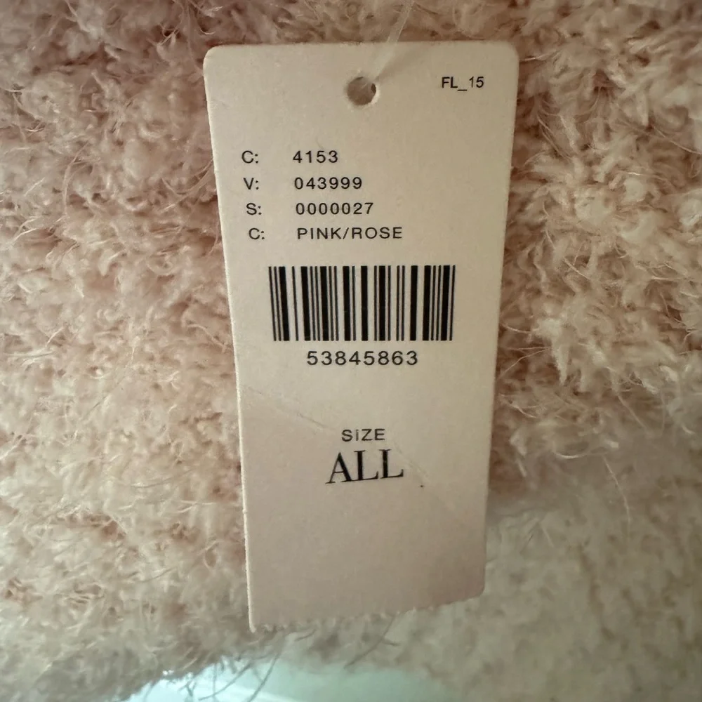 NWT Anthropologie Light Pink Textured Knit Wrap Scarf - Picture 4 of 6